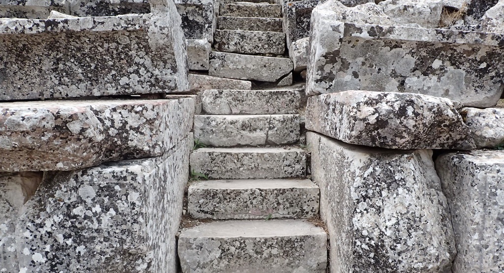 Near Tolo, Greece - The steps of the Ancient Theater of Epidaurus, Argolida